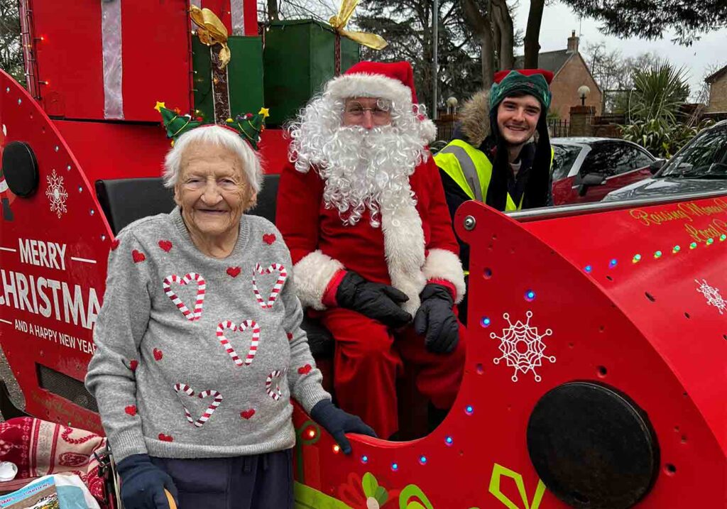 The day Santa came to visit Halvergate House