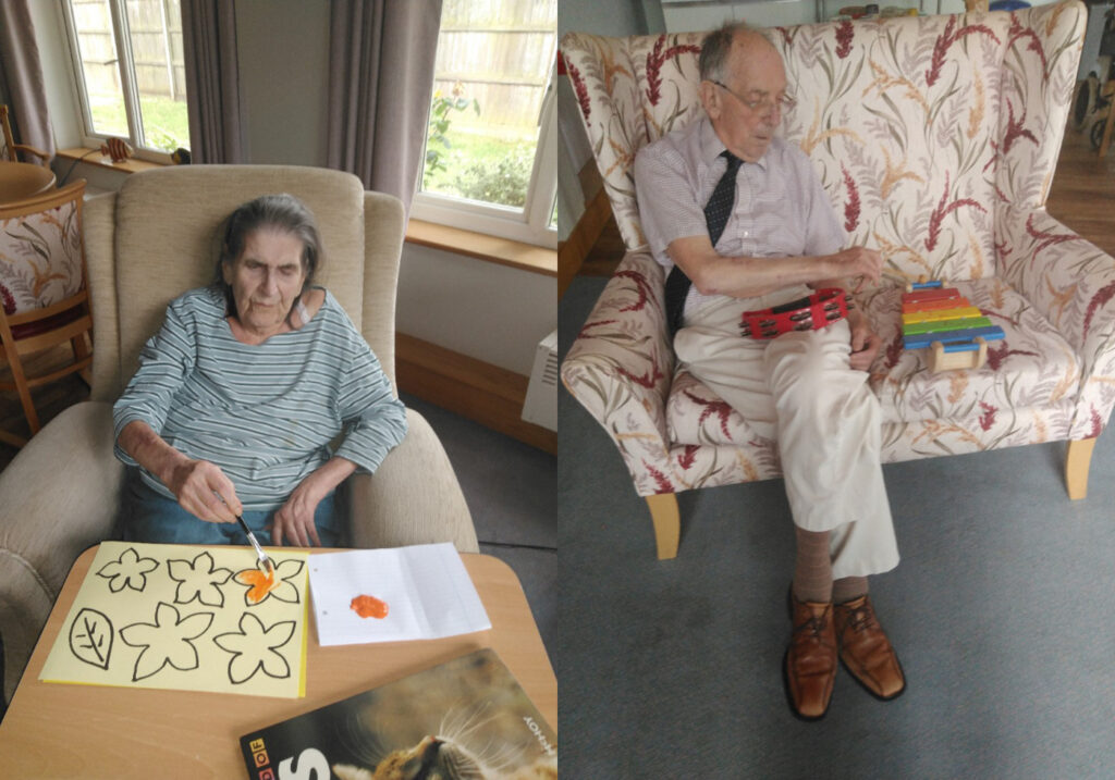 painting and music activities at halvergate house